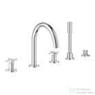 Grohe ATRIO 5 üléses kádtöltő csaptelep zuhanyszettel,alaptest nélkül,Króm 29408000