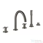Grohe ATRIO 5 üléses kádtöltő csaptelep zuhanyszettel,alaptest nélkül,Brushed Hard Graphite 29408AL0