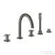 Grohe ATRIO 5 üléses kádtöltő csaptelep zuhanyszettel,alaptest nélkül,Brushed Hard Graphite 29408AL0