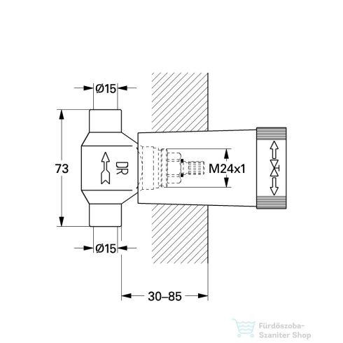 Grohe csempeszelep, 1/2″ 29801000