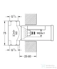 Grohe csempeszelep, 3/4″ 29802002