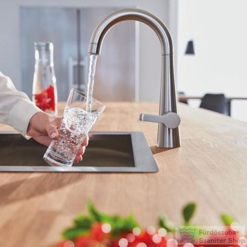 Grohe ZEDRA EGYVIZES KONYHAI CSAPTELEP SZŰRŐ FUNKCIÓVAL matt szuperacél 30026DC2