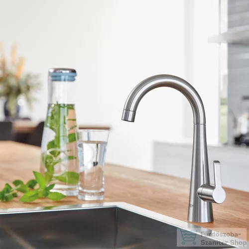 Grohe ZEDRA EGYVIZES KONYHAI CSAPTELEP SZŰRŐ FUNKCIÓVAL matt szuperacél 30026DC2
