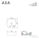 AXA Wild 45x45 pultra ültethető mosdó, fényes fehér 3008001