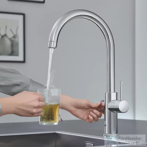 Grohe RED Duo mosogató csaptelep M-es méretű bojlerrel,Króm 30083001