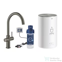   Grohe RED Duo mosogató csaptelep M-es méretű bojlerrel,Brushed Hard Graphite 30083AL1