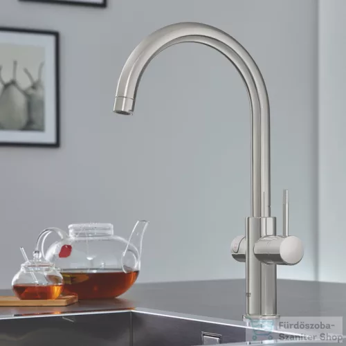 Grohe RED Duo mosogató csaptelep M-es méretű bojlerrel,Supersteel 30083DC1