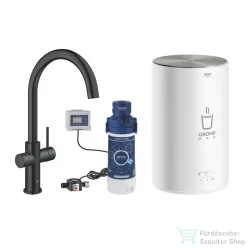   Grohe RED Duo mosogató csaptelep M-es méretű bojlerrel,Bársony fekete 30083KS1