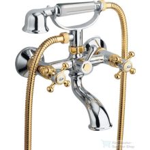   Sapho ANTEA Kádtöltő csaptelep, zuhannyal, króm/arany 3012