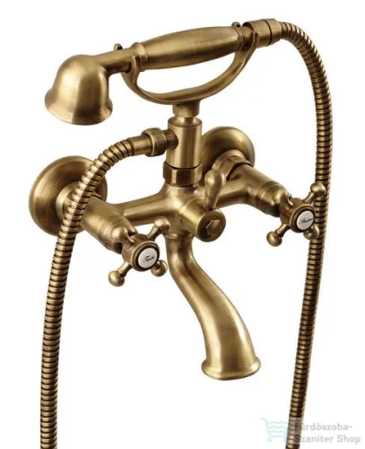 Sapho ANTEA Kádtöltő csaptelep, zuhannyal, bronz 3016