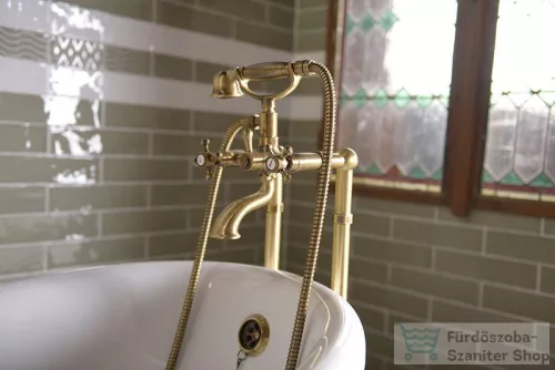 Sapho ANTEA Kádtöltő csaptelep, zuhannyal, bronz 3016