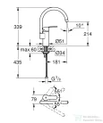 Grohe EUROSTYLE COSMOPOLITAN EGYKAROS MOSOGATÓCSAP 1/2? króm 30221002
