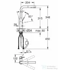 Grohe Essence kihúzható mosogató csaptelep 30270000