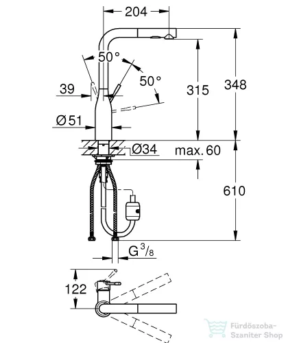 Grohe ESSENCE EGYKAROS MOSOGATÓCSAP 1/2?matt hard grafit 30270AL0
