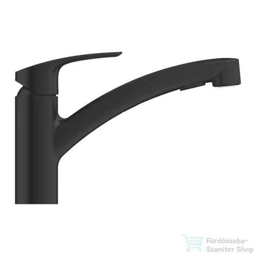 Grohe EUROSMART kihúzható fejes mosogató csaptelep 1/2,Matt fekete 303052431