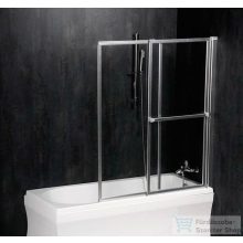   Sapho POLYSAN Olbia 123 teleszkópos kádparaván csiszolt alumínium kerettel 30317