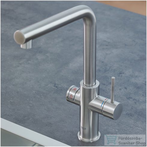 Grohe RED Duo mosogató csaptelep M-es méretű bojlerrel,Supersteel 30327DC1