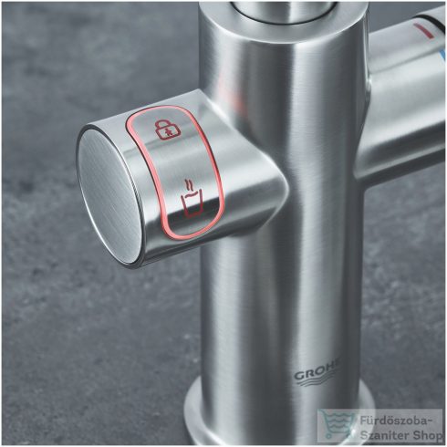 Grohe RED Duo mosogató csaptelep M-es méretű bojlerrel,Supersteel 30327DC1