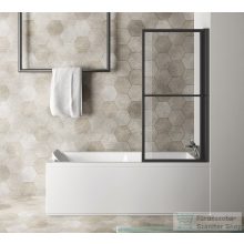   Sapho POLYSAN KAGERA teleszkópos kádparaván, 710mm, matt fekete (30336B)