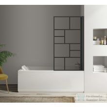   Sapho POLYSAN PARANA teleszkópos kádparaván, 800mm, matt fekete (30346B)