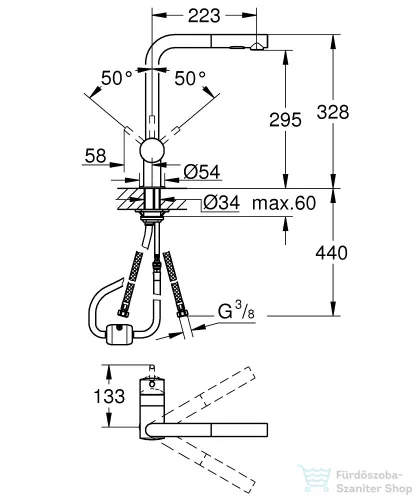 Grohe MINTA EGYKAROS MOSOGATÓCSAP 1/2 króm 30347000