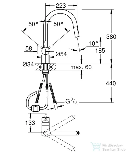 Grohe MINTA EGYKAROS MOSOGATÓCSAP 1/2? króm 30348001