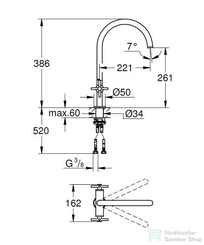 Grohe ATRIO KÉTKAROS MOSOGATÓCSAP 1/2? matt hard grafit 30362AL0
