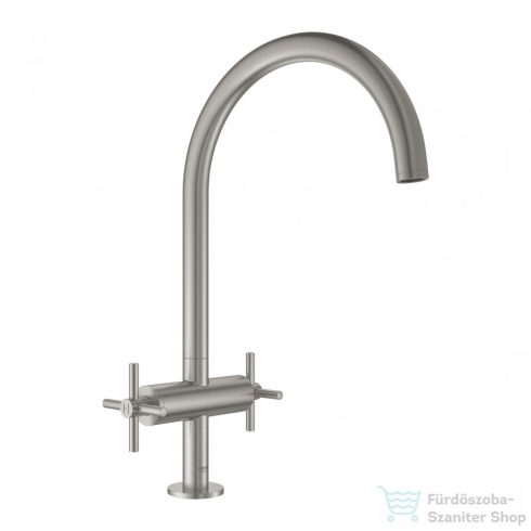 Grohe ATRIO KÉTKAROS MOSOGATÓCSAP 1/2? matt szuperacél 30362DC0