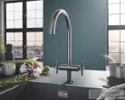Grohe ATRIO KÉTKAROS MOSOGATÓCSAP 1/2? matt szuperacél 30362DC0