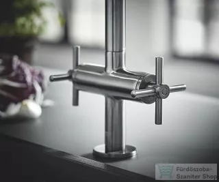 Grohe ATRIO KÉTKAROS MOSOGATÓCSAP 1/2? matt szuperacél 30362DC0