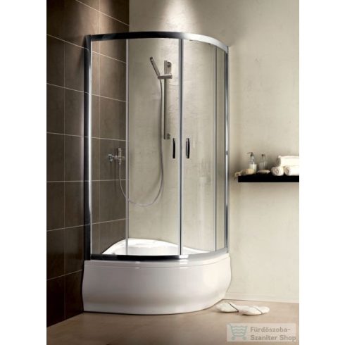Radaway Premium Plus A 1700 90x90 íves tolóajtós zuhanykabin króm/átlátszó 30401-01-01N