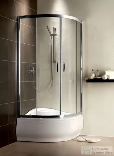 Radaway Premium Plus A 1700 90x90 íves tolóajtós zuhanykabin króm/átlátszó 30401-01-01N