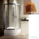 Radaway Premium Plus A 1700 90x90 íves tolóajtós zuhanykabin króm/barna 30401-01-08N
