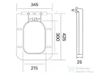 Kielle Slim easy lock WC ülőke, fehér 30401040