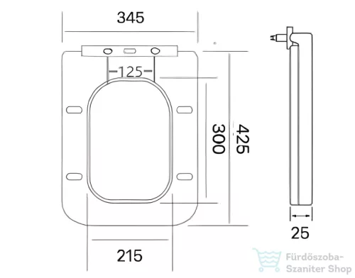Kielle Slim easy lock WC ülőke, fehér 30401040