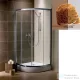 Radaway Premium Plus A 100x100 íves zuhanykabin króm/barna 30423-01-08N