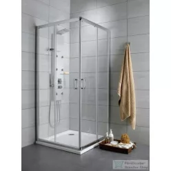  Radaway Premium Plus D 75x90 szögletes zuhanykabin króm/átlátszó 30433-01-01N