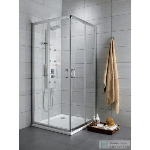 Radaway Premium Plus D 75x90 szögletes zuhanykabin króm/átlátszó 30433-01-01N