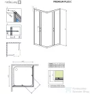 Radaway Premium Plus C 1700 80x80 szögletes zuhanykabin króm/fabrik 30461-01-06N