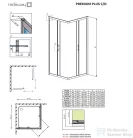 Radaway Premium Plus C 80x80 szögletes zuhanykabin króm/átlátszó 30463-01-01N