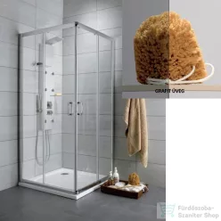   Radaway Premium Plus C 80x80 szögletes zuhanykabin króm/grafit 30463-01-05N