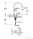 Grohe Quickfix START 1 funkciós mosogató csaptelep,króm 30469000