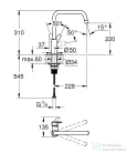 Grohe Quickfix START 1 funkciós mosogató csaptelep,matt fekete 304702430