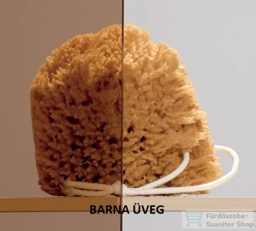 Radaway Premium Plus E 1700 120x90 aszimmetrikus íves tolóajtós zuhanykabin króm/barna 30483-01-08N