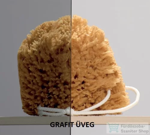 Radaway Premium Plus E 1900 100x80 aszimmetrikus íves tolóajtós zuhanykabin króm/grafit 30491-01-05N