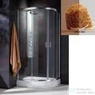 Radaway Premium Plus E 1900 120x90 aszimmetrikus íves tolóajtós zuhanykabin króm/barna 30493-01-08N