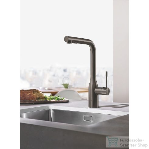 Grohe ESSENCE kihúzható fejes,2 funkciós mosogató csaptelep,Brushed Hard Graphite 30504AL0