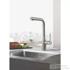 Grohe ESSENCE kihúzható fejes,2 funkciós mosogató csaptelep,Supersteel 30504DC0