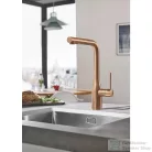 Grohe ESSENCE kihúzható fejes,2 funkciós mosogató csaptelep,Brushed Warm Sunset 30504DL0