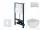 Kielle Genesis New falra szerelhető WC szett, Kielle OUDEE rimless WC softclose ülőkével, Gemini New I fényes króm nyomólappal, fehér 30528SS02